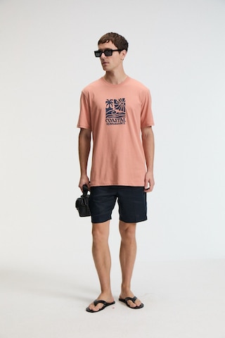 Grimelange SWEET Erkek %100 Pamuk Oversize Fit Baskılı Kısa Kollu Yuvarlak Yakalı Yavruağzı T-Shirt