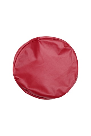 Xiyyadms Büyütülebilir Pu Deri Dairesel Tabure Kılıfı - Su Ve Yağa Dayanıklı, 28-35cm Çap, Pembe Kırmızı Şarap Kırmızısı