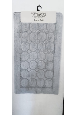 Pamuk Tufting 2'li Klozet Takım,banyo Seti,paspas Seti, Petek V