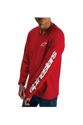Alpinestars Trackside Csf Uzun Kollu Tişört Kırmızı Beyaz