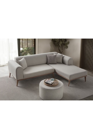 Rebull Köşe Koltuk Takımı Krem Antrasit