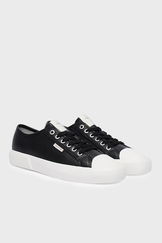 Calvin Klein Deri Logolu Sneaker Ayakkabı Hw0hw03077beh Bayan Ayakkabı Hw0hw03077 Beh Siyah