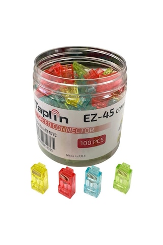 Taplin Tk-877c Ez Rj45 Cat6 8p-8c 4 Renkli Soket - 100adet