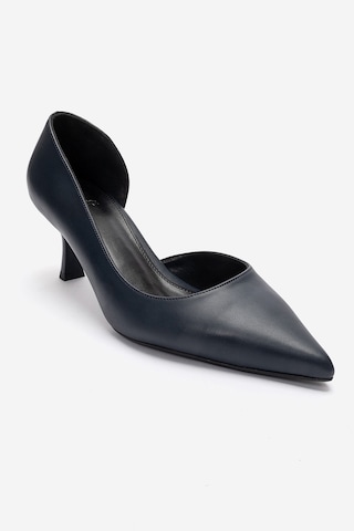 Luvishoes Arel Lacivert Cilt Kadın Topuklu Ayakkabı