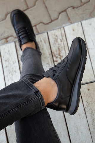 D0315 Günlük Ortopedik Erkek Klasik Garantili Ayakkabı Siyah