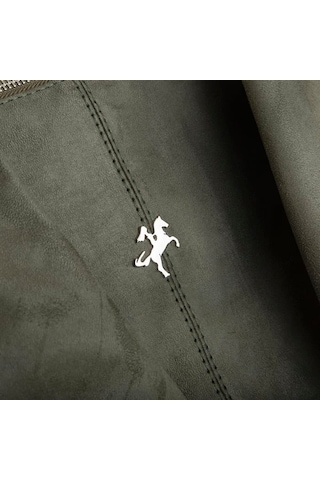 Nas 1271 Kadın Omuz Çantası Nubuk Haki Siyah