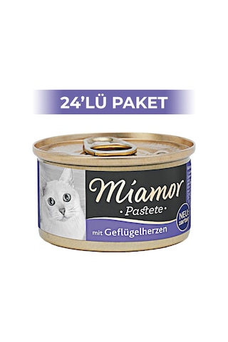 Miamor Pastete Yürekli Yetişkin Kedi Konservesi 24 x 85 G