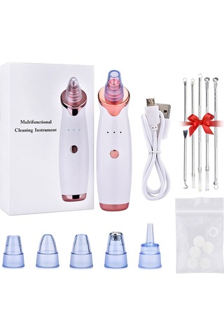 Hangfox Evcil Cilt Bakımı Elektrikli Siyah Nokta Çıkarıcı - 3 Seviye Ayarlı, 5 Emme Ucu Ve 5'li İğne Seti İle Derin Pore Temizleyici Cilt Bakımı Aleti