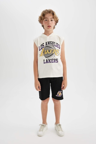 DeFacto Erkek Çocuk NBA Los Angeles Lakers 2'li Takım Kapüşonlu Atlet Şort C2711A824HSWT32