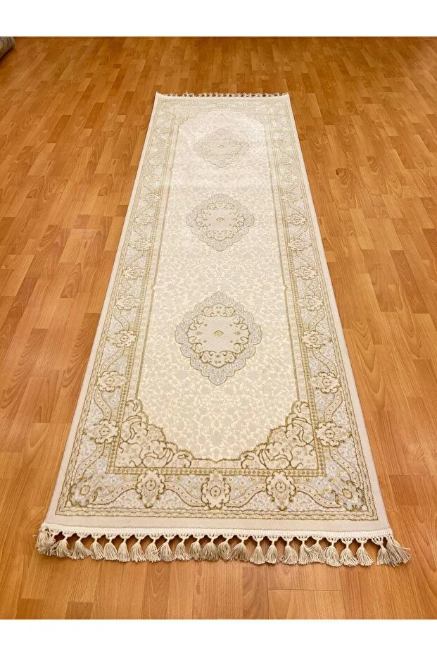 Mevlana Bazaar Saray Desenli 100 X 300 Yün Yolluk Çok Renkli