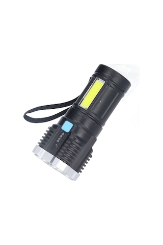 Ximistore9 Plastik Dört Lü Led+cob Feneri, 1200mah Usb Şarjlı, 4 Işık Modu, Ev Ve Dış Mekan İçin, Pil Dahil Diğer