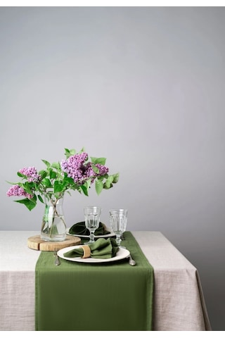 Wellstil Premium Keten Runner 40 x 150 Haki