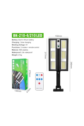 Hareket Sensörlü Ip65 Güneş Enerjili Led Spot Kumandalı Bx40 6998