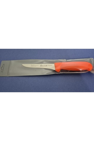 Fibrox Kaymaz Saplı Düz Kasap Kemik Sıyırma Bıçağı 13 Cm Hulusi - Drita Bıçak 16mm X 130mm X 2.5mm 10351.13 Turuncu Renk