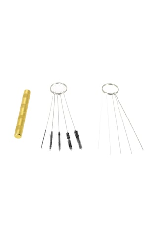 Gajeena Hava Fırçası Temizleme Seti - 5 Adet İğne + 5 Adet Fırça, Paslanmaz Çelik, Boyama Aletleri Bakımı