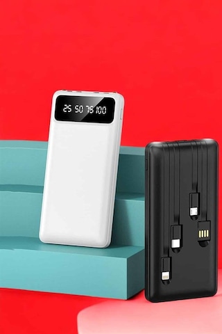 Powerbank 20.000 Mah Lcd Ekran Usb Lightning Type-c Uyumlu İos Semeglbl - 50 Ve Android Çok Renkli