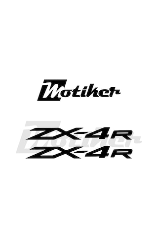 Kawasaki Zx4r Yazı Logo Sticker Etiket Modeli