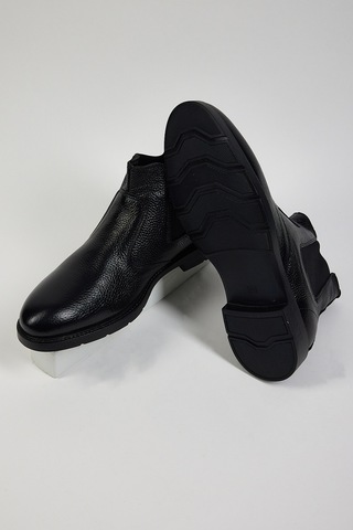 Tonny Black Erkek Siyah Tonny Black Rahat Kalıp Hakiki Deri Erkek Bot