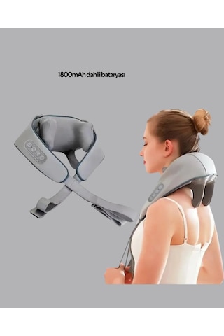 Titreşimli Boyun Masaj Cihazı Isı Terapili Şarjlı Vnb-01 Ergonomik U Tasarım Çok Renkli