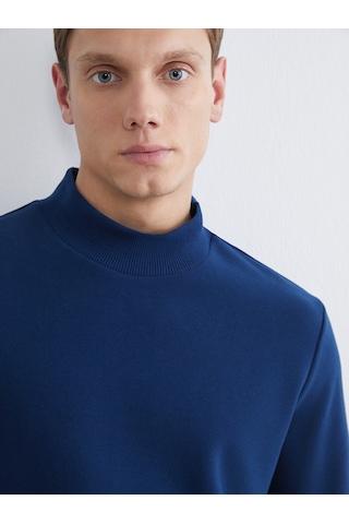 Lcwaıkıkı Classic Lacivert Dik Yaka Erkek Sweatshirt