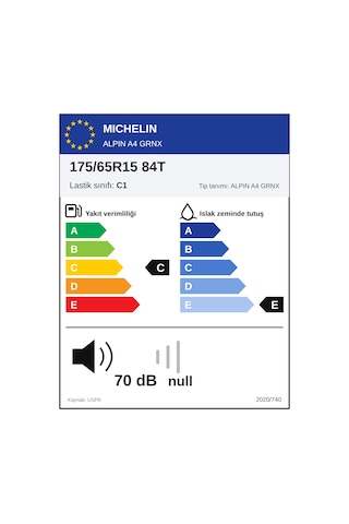 Michelin 175/65 R15 84T Alpin A4 Grnx Kış Lastiği 2026
