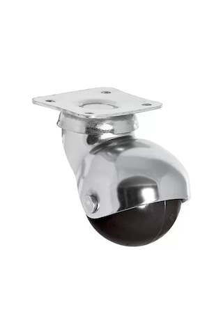Küre Teker-ofis Koltuk Dolap 360 Derece Döner Tablalı Metal Küre Tekerlek - 40 Mm Çap Siyah