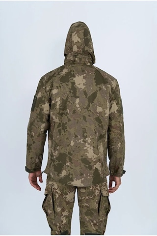 Kubilay Askeri Malzeme Combat Tactical Outdoor Kamuflaj Mont Su Rüzgar Geçirmez Erkek Softtjell Mont - 305 Yeşil