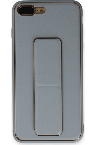 Newface Apple iPhone Uyumlu 7 Plus Kılıf Coco Deri Standlı Kapak - Semeglbl - 35 Sky Blue