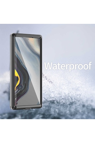 Samsung Galaxy S22 Ultra Kılıf Toz Kir Su Geçirmez Kapak Siyah