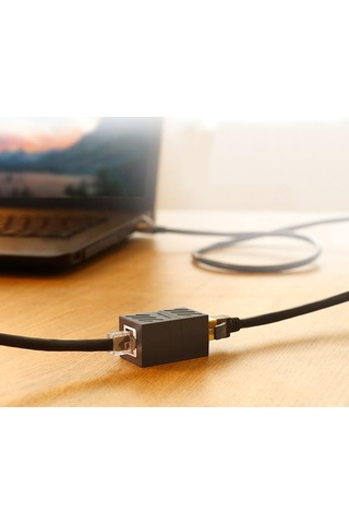 Lexroo 1 Portlu Ethernet Splitter, Çift Lan Kablosu, Ethernet Bölücü, Rj45 Dişi Adaptör Konnektörü