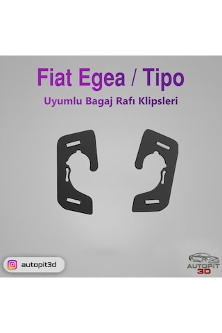 Fiat Egea Uyumlu Bagaj Rafı Klipsleri 2 Adet