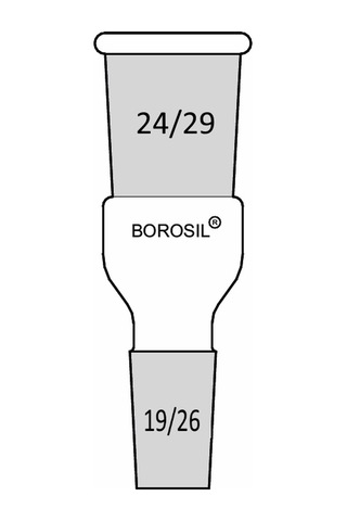 Borosil Cam Adaptörü Büyütme 24 29 19 26 Şilif Genişletme