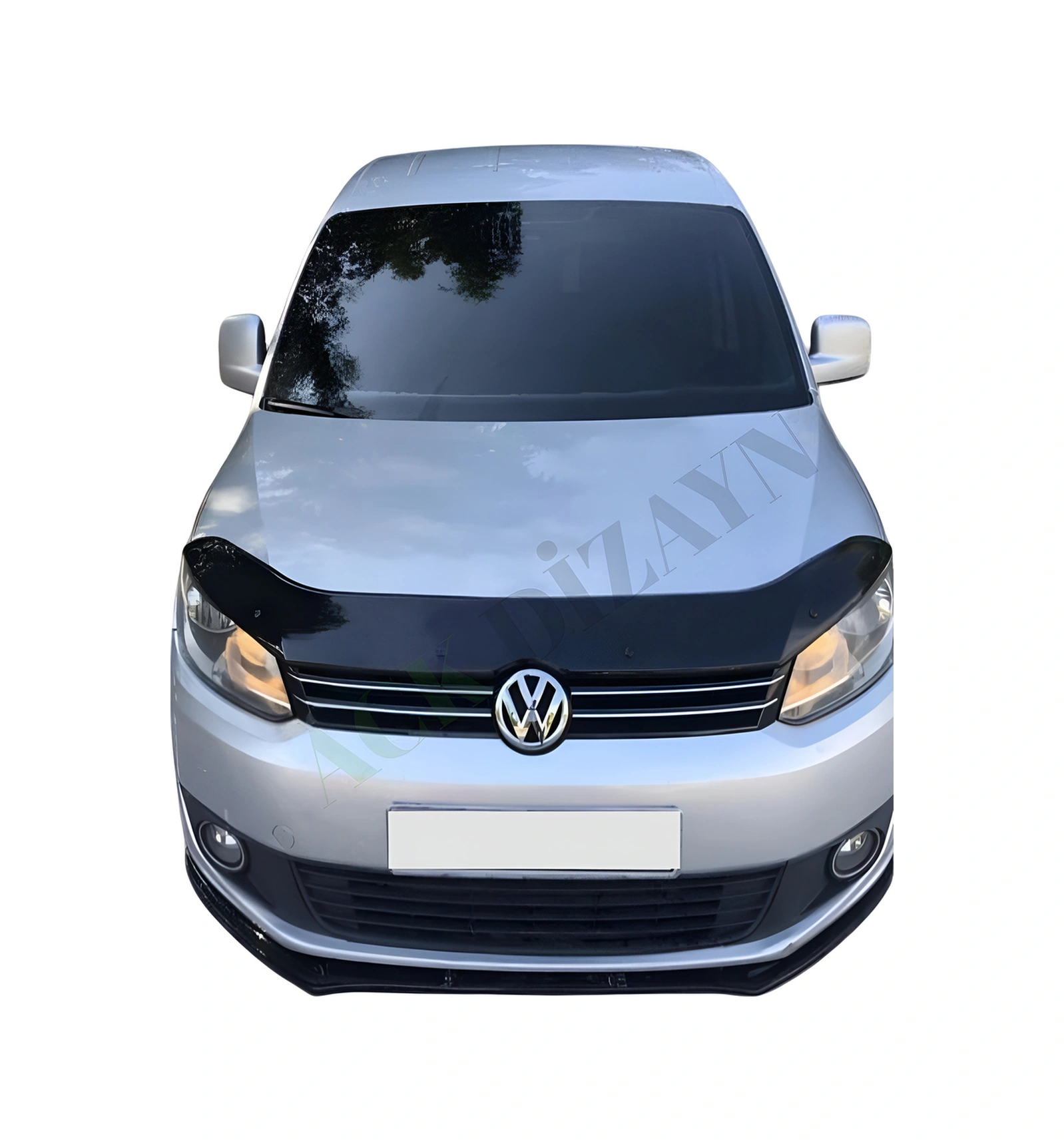 Volkswagen Caddy 2011-2014 Araca Özel Kaput Rüzgarlığı A+ Pianoblack 4mm Kalın