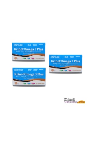 Krinol Omega 3 Plus - 60 Kapsül - 3 Kutu