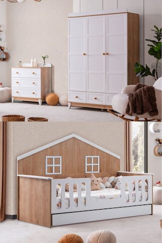 Bello Yavrulu Karyola, Berlin 3 Kapaklı Dolap, Şifonyer