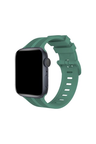 Apple Watch Uyumlu 38mm Kr408 Çizgili Silikon Kordon Saat Değildir