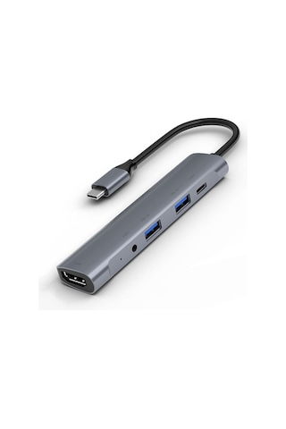 Symbee Type-c Çok Fonksiyonlu Hub: Hdmı/3.5mm/pd Dönüştürücü, Usb-c Genişletici, 5 Portlu Bilgisayar Hubı