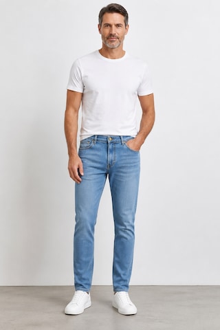 Bihan Store Erkek Slim Fit Esnek Denim Jean Pantolon Mc Clap 008-buz Mavisi