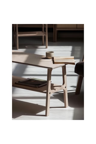 Woodesk Puerta, Ahşap Orta Sehpa, Coffe Table, 100x50, Ceviz Renk