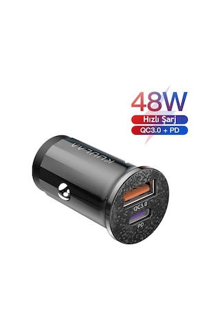 Kuulaa 42W Usb + Type-C Çift Çıkışlı Mini Hızlı Araç Şarj Cihazı