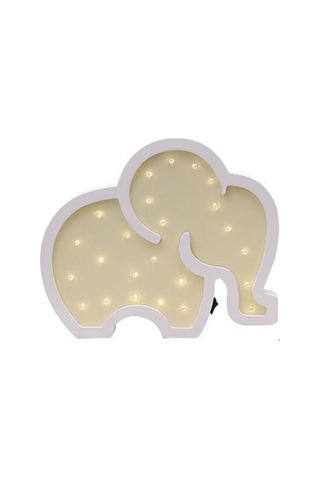 Sevimli Ağaçlık Fil Bebek Led Başucu Lambası - Karikatür Nordic Çocuk Odası Dekorasyonu Işıkları 1 Adet Polisilikon 2v