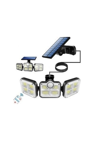 Brokoli Home Led Solar Uzaktan Kumandalı 3 Modlu Bahçe Garaj Lambası,bahçe Lambası Siyah