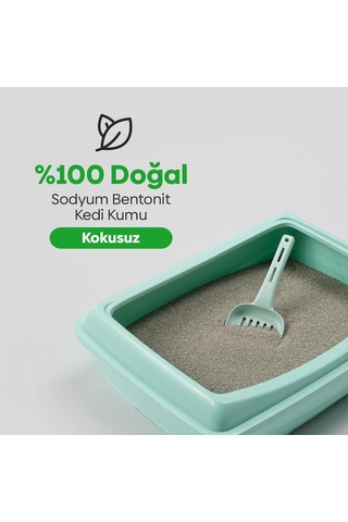 Sodyum Bentonit Ultra Topaklaşan Kokusuz Doğal Kedi Kumu 10 Kg