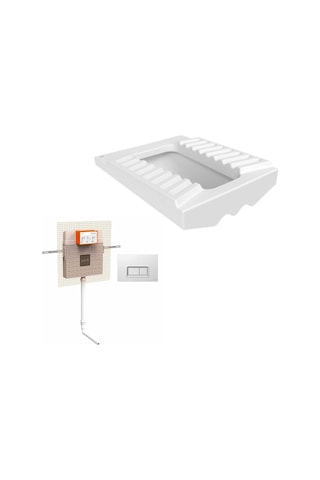 Creavit Çevre Yıkamalı Hela Taşı + VitrA Gömme Rezervuar Set