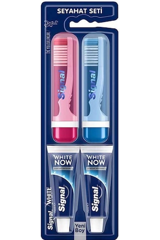 Signal White Now Diş Macunu 14ml+fırça Seyahat 2li Set