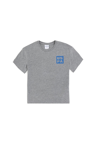 U.s. Polo Assn. Erkek Çocuk Gri Melanj Tişört Basic 50295447-vr086 Gri Melanj