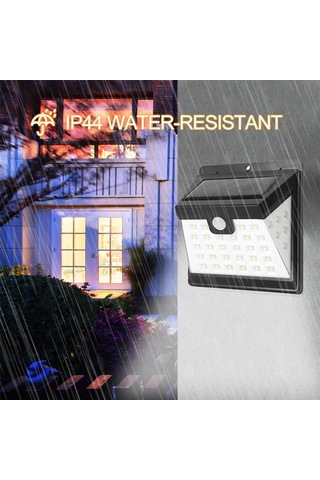 Cbtx 40-led Bahçe Lambası İnsan İndüksiyon Işık Dış Mekan Güneş Hareket Sensörü Duvar Işığı Diğer