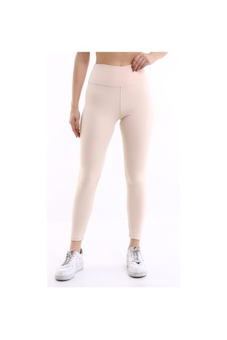 Winmoda34 Kadın Yüksek Bel Korseli Geniş Kemer Yumoş Tayt Ekru