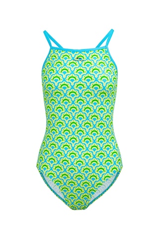Slazenger Tie Back Kadın Yüzücü Yeşil / Sarı Mayo
