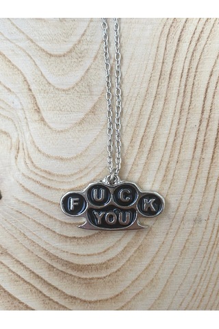 Paytak Moda F Ck You Yazılı Zincir Kolye Pytkznkly271